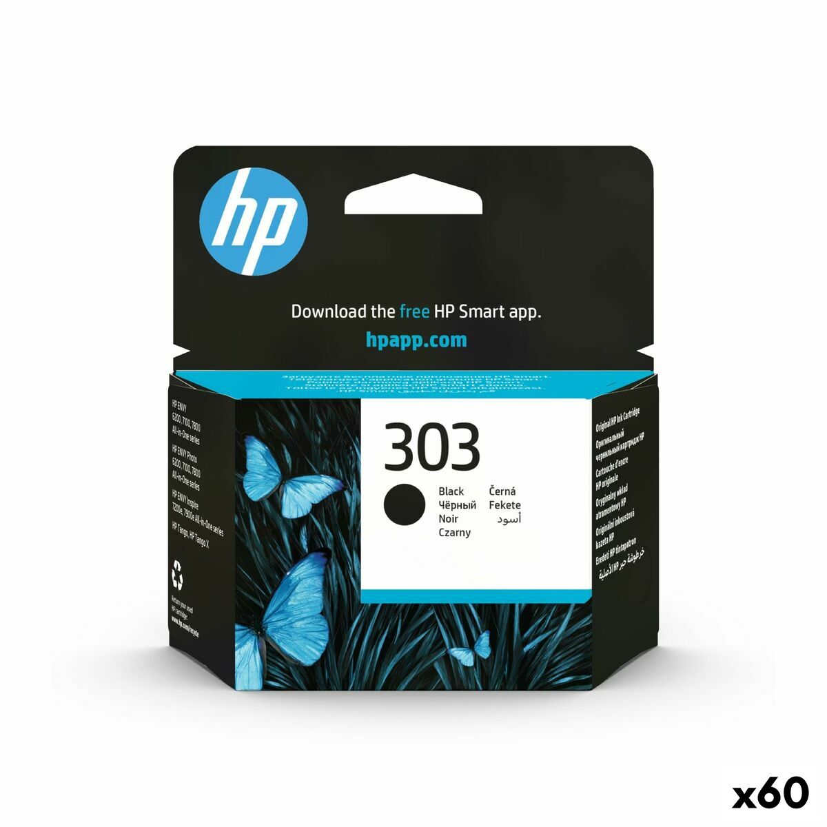 Original Ink Cartridge HP ENVY PHOTO 6230,7130,7134,7830 -N&ordm; 303 Black (60 Units)