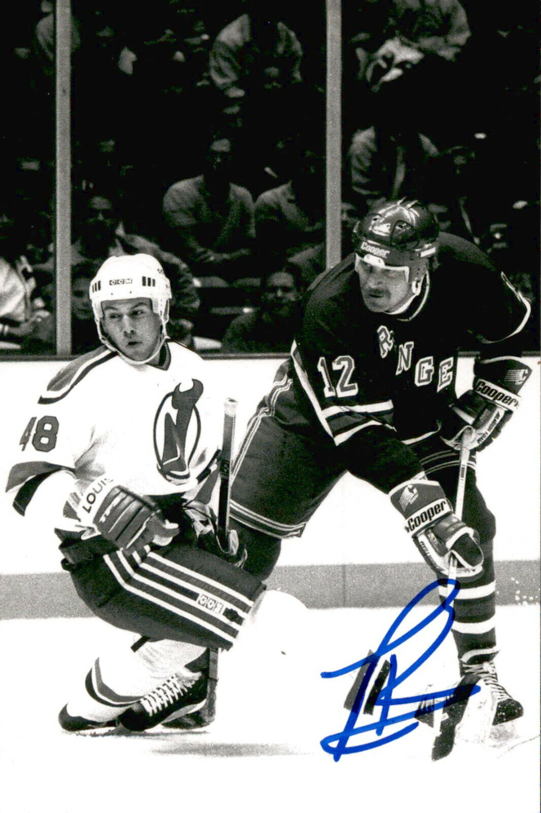 Tim Kerr SIGNED autographed 4x6 Photo Poster painting NEW YORK RANGERS