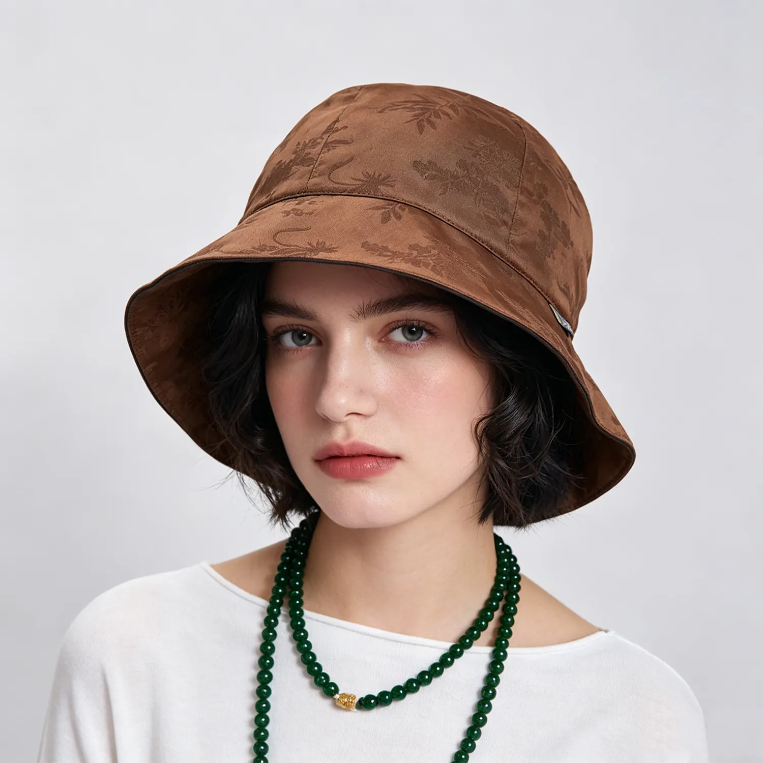 100% Silk Xiangyunsha Women's Fisherman Hat REAL SILK LIFE