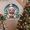 DIY Christmas Bear Acrylic Special Shape Diamond Painting Hanging Pendant