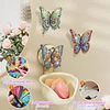 3D Wooden Diamond Art Butterfly Wall Decor Kit - DIY Sparkling Butterfly Craft for Home Decoration