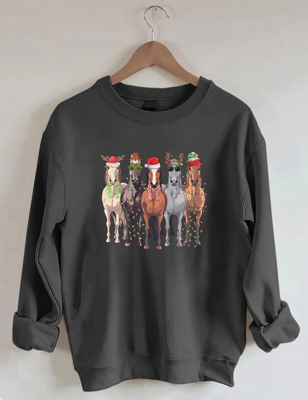 Horses Merry Christmas Sweatshirt