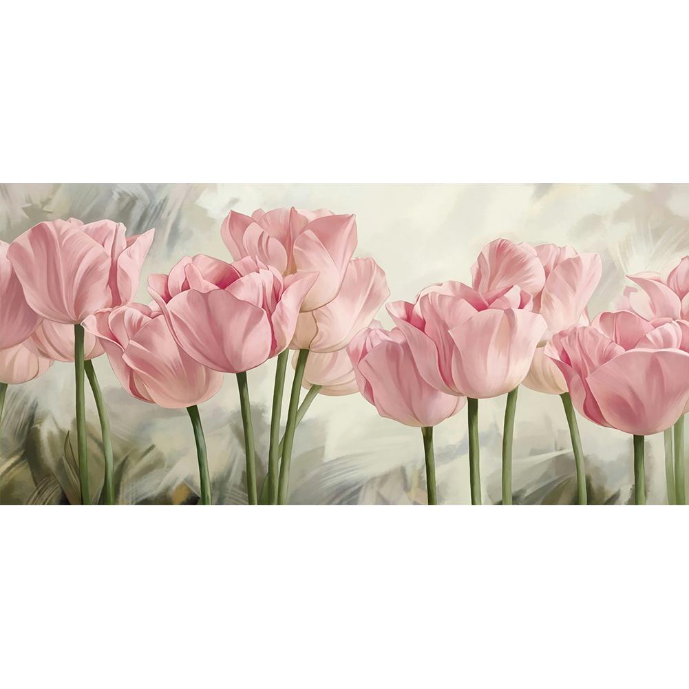 

Pink Flowers - Round Drill Diamond Painting - 80*40CM (Big Size), 501 Original