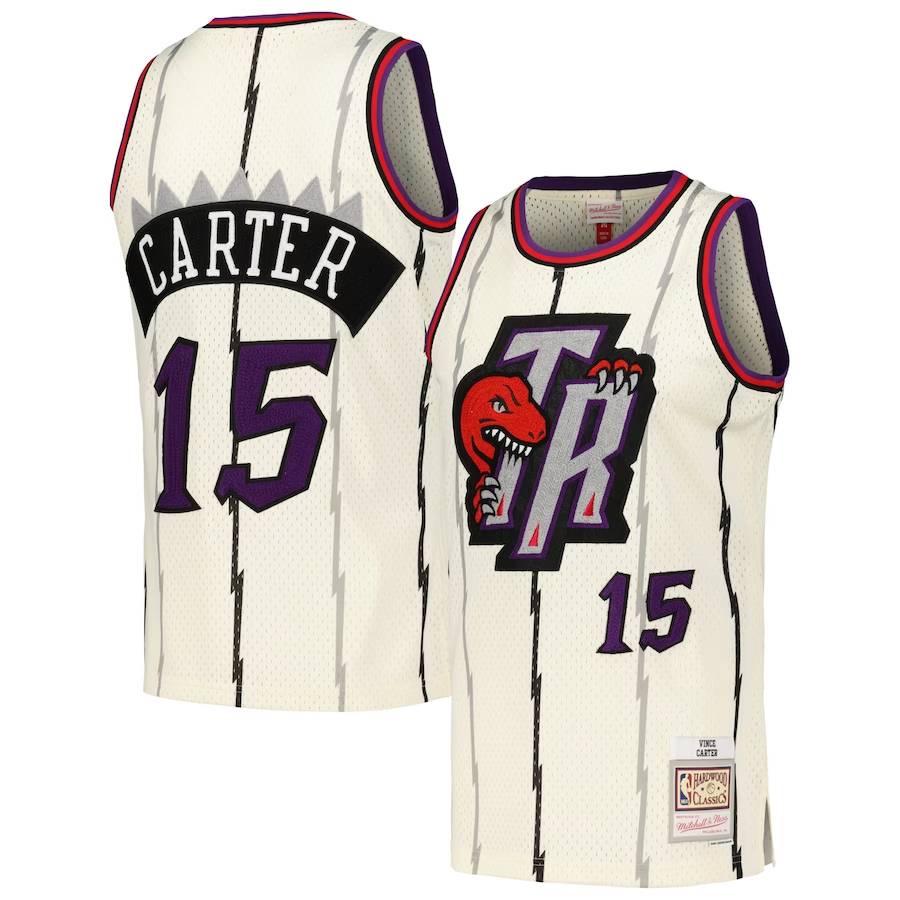 Toronto Raptors Vince Carter Cream Chainstitch Swingman Jersey mysite
