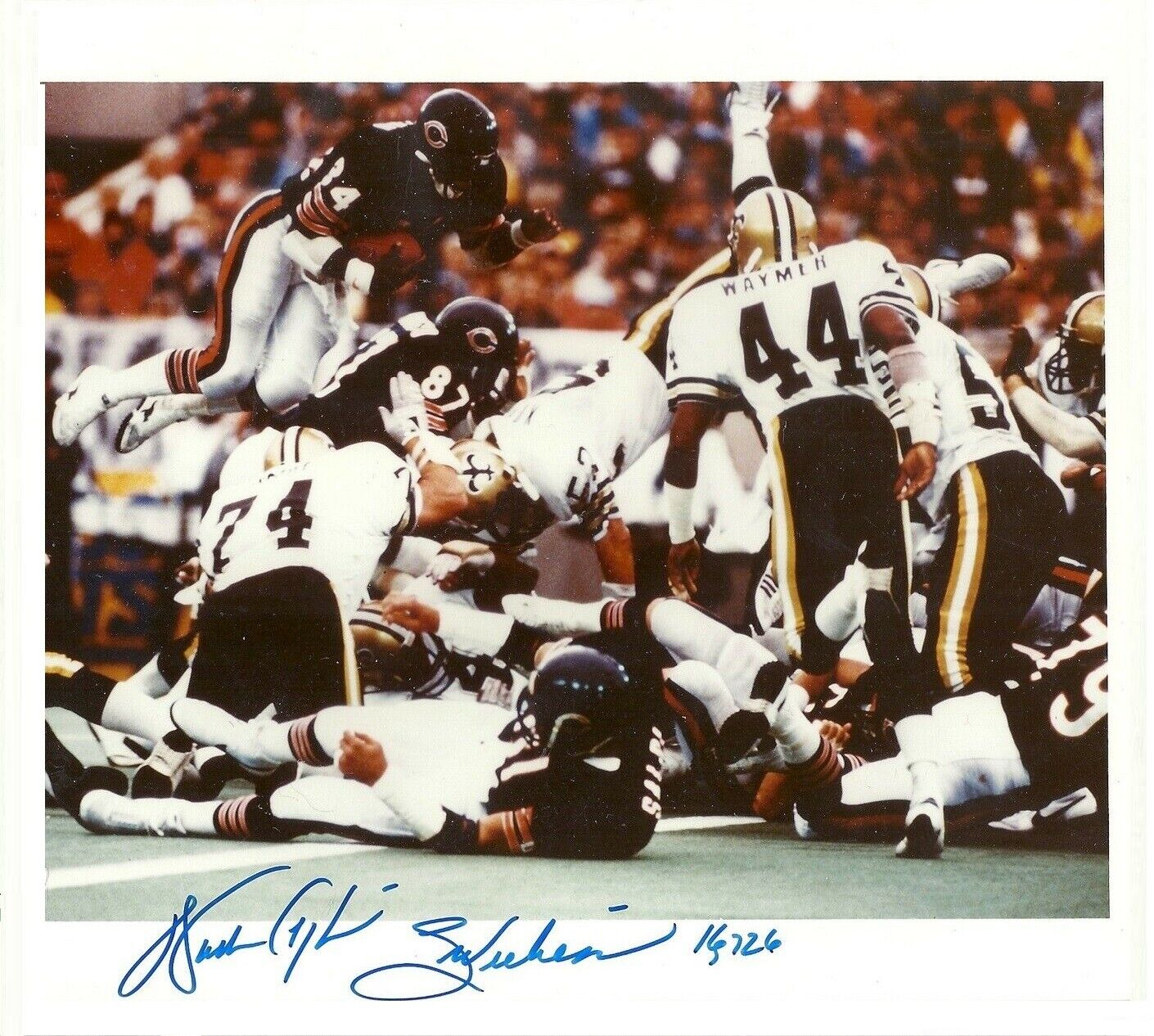 Walter Payton Autographed Signed 8x10 Photo Poster painting ( HOF Bears ) REPRINT ,