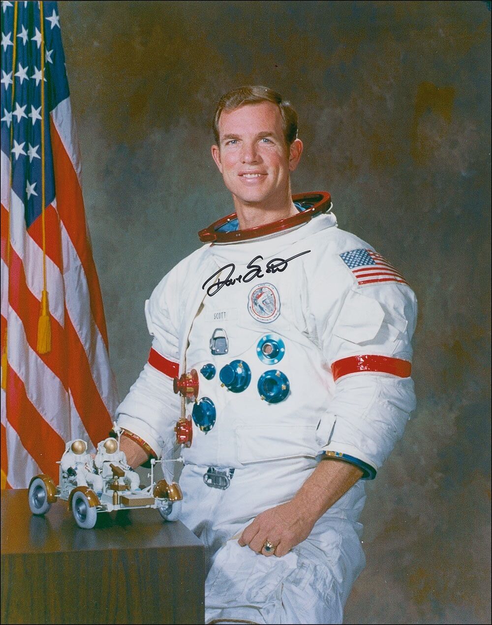 DAVE SCOTT - Signed Photo Poster paintinggraph - NASA Astronaut - Space - Apollo 15 - preprint