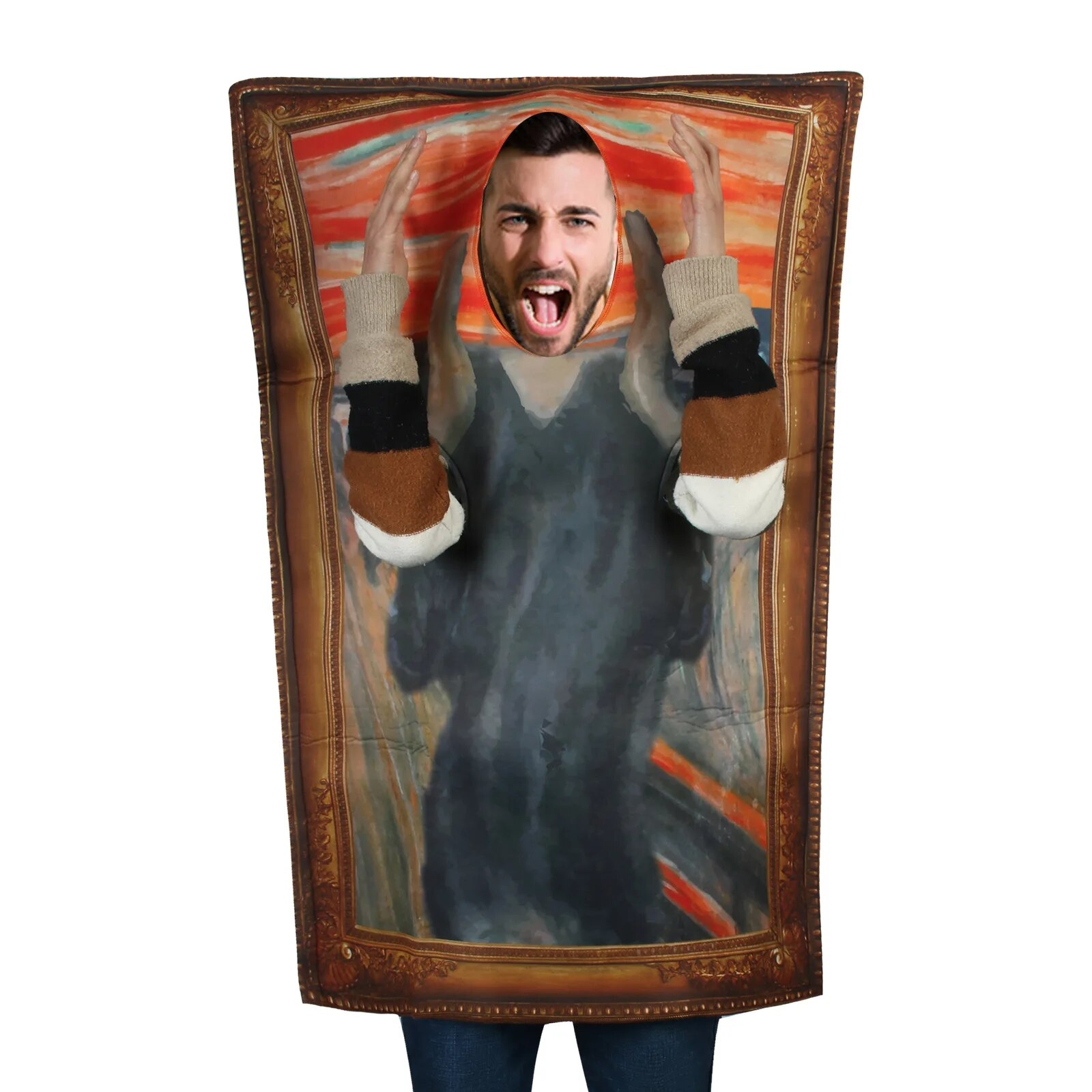 [Wetrose] In Stock Mona Lisa Cosplay Costume Monna La Gioconda La Joconde The Scream Skrik Full Set Funny Halloween Outfit