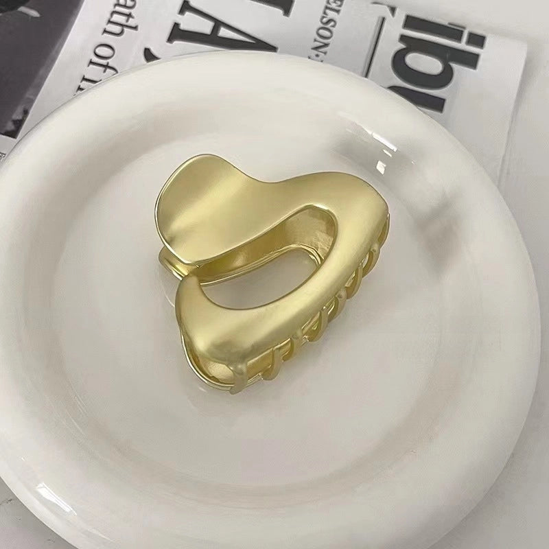 Metal Grab Clip Elegant Bow Hairpin Back Head Large Shark Clip French Pearl Clip Hair Accessories