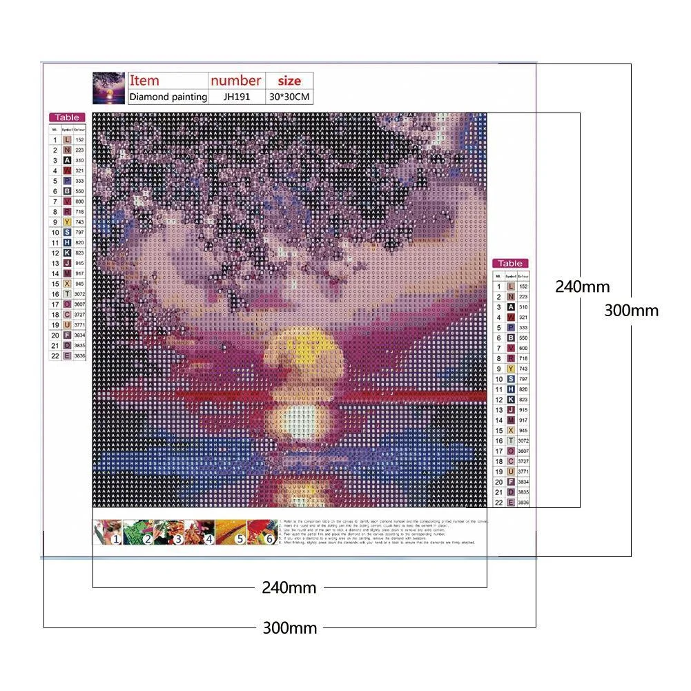 Diamond Painting - Full Round Drill - Rising Moon(30*30cm)