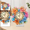 DIY Diamond Painting Acrylic Special Shaped Lily Flower Clock Art Kit