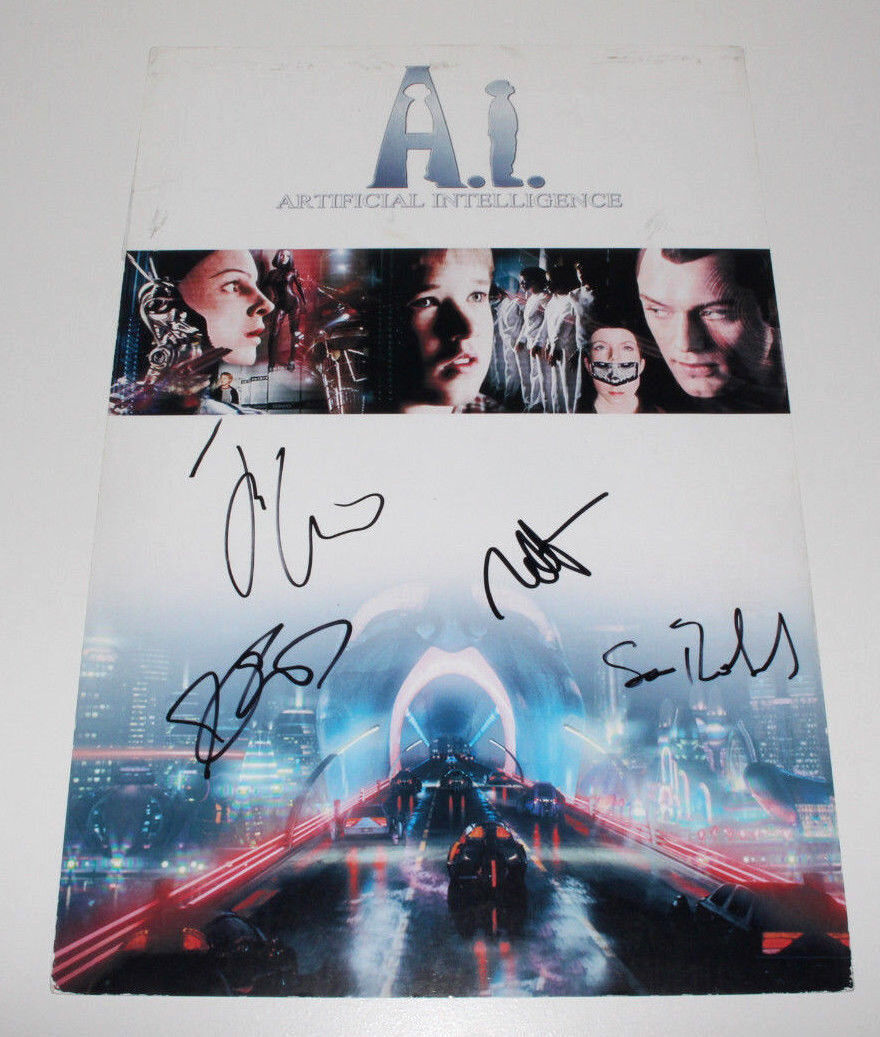 A.I. ARTIFICIAL INTELLIGENCE CAST SIGNED 12x18 OFFICIAL MOVIE POSTER Photo Poster painting w/COA