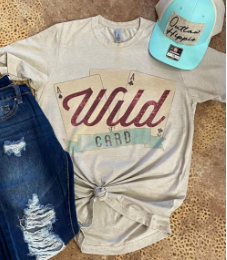 Ladies T-shirt Wild Card Retro Tee