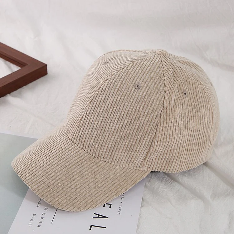 Men Corduroy Baseball Cap Women Spring Solid Color Baseball Hat Unsisex Outdoor Adjustable Sun Hats