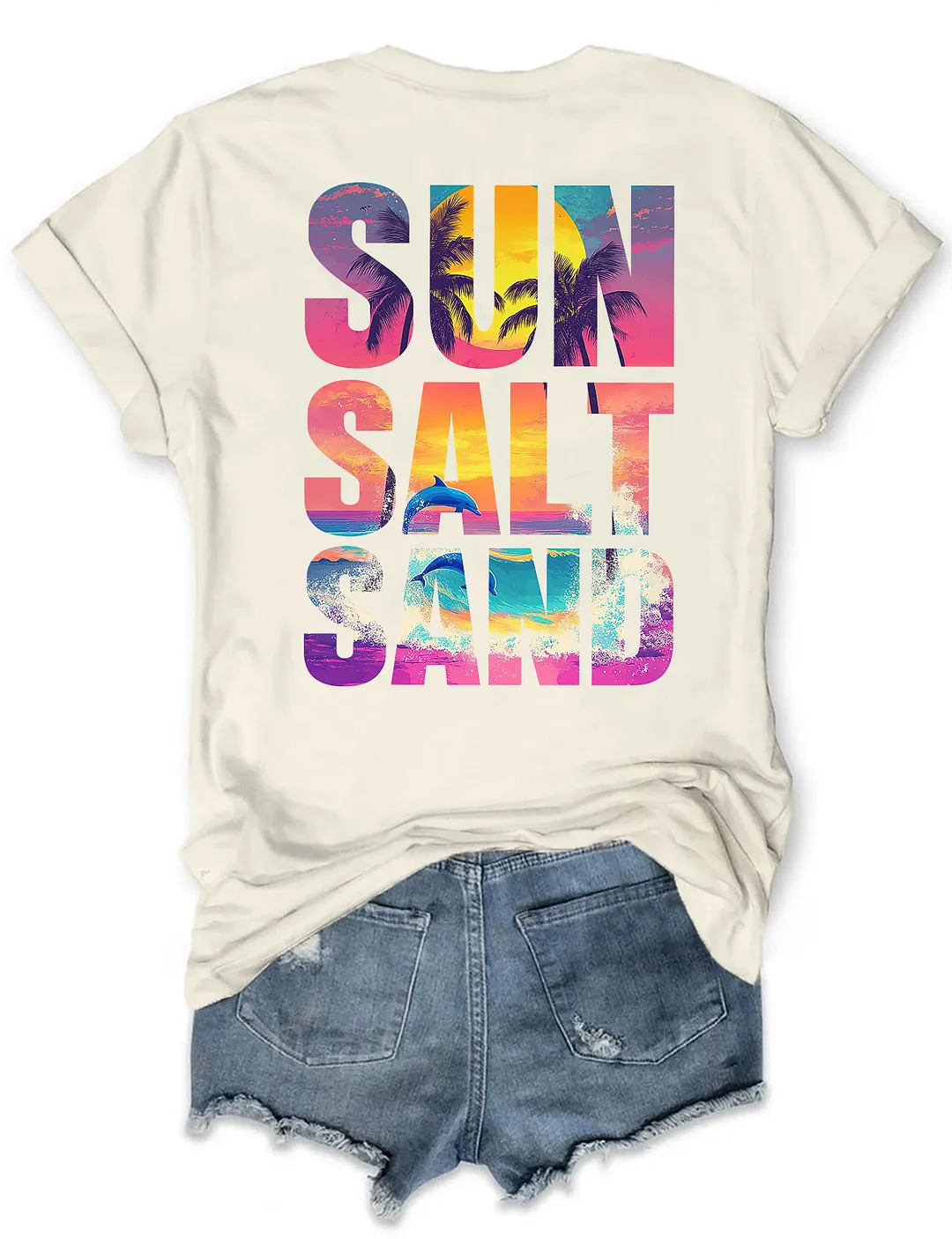 Retro Summer Sun Salt Sand T-shirt