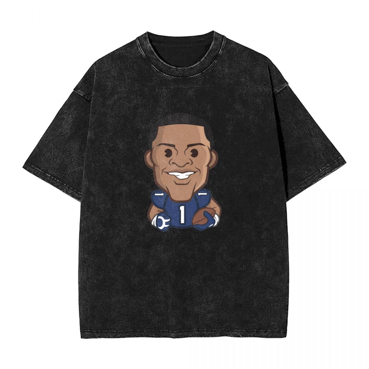 Los Angeles Rams Allen Robinson II Emoji Printed Vintage Men's Oversized T-Shirt