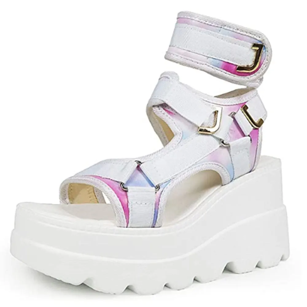 Brand New For Dropship Large Size 43 2021 On Sale In Stock Wedges High Heels Cool Summer Platform Sandals Women Casual Shoes