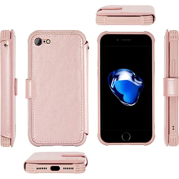 VANAVAGY iPhone SE 2022/iPhone SE 2020 Wallet /iPhone 8/iPhone 7 Wallet Case 4.7 inch