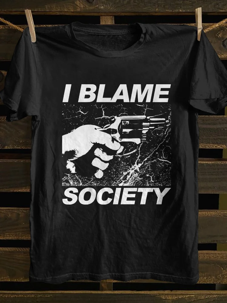 Teecade Teecade I Blame Society T-shirt