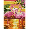 Cross Stitch Kits 11CT Stamped DIY Flamingo Full Embroider Needlework(Brand)