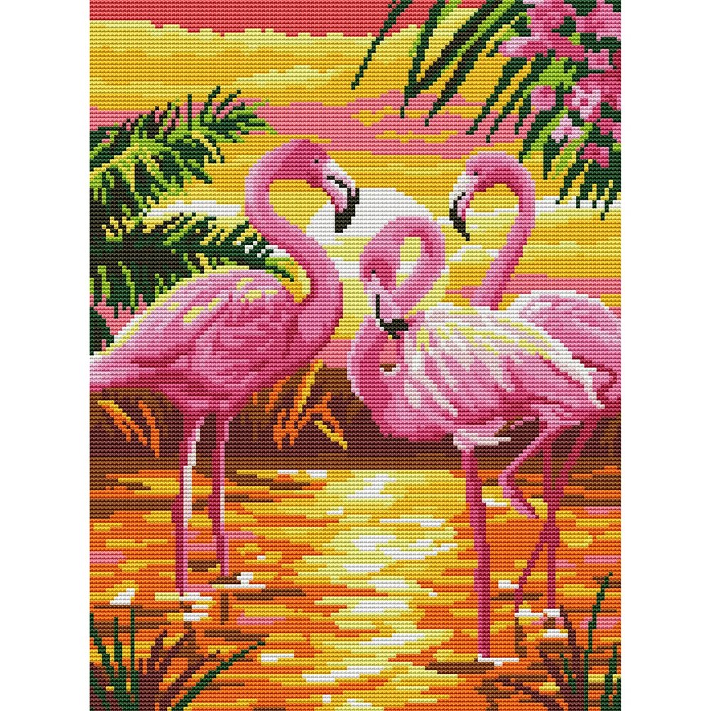 11ct 3-Strand Stampted Cross Stitch - Flamingo(36*46cm)