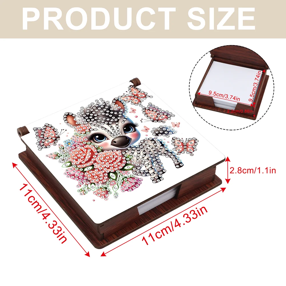 DIY Butterfly Zebra Diamond Painting Note Box Paper 160 Sheets of Paper for DIY Art Craft