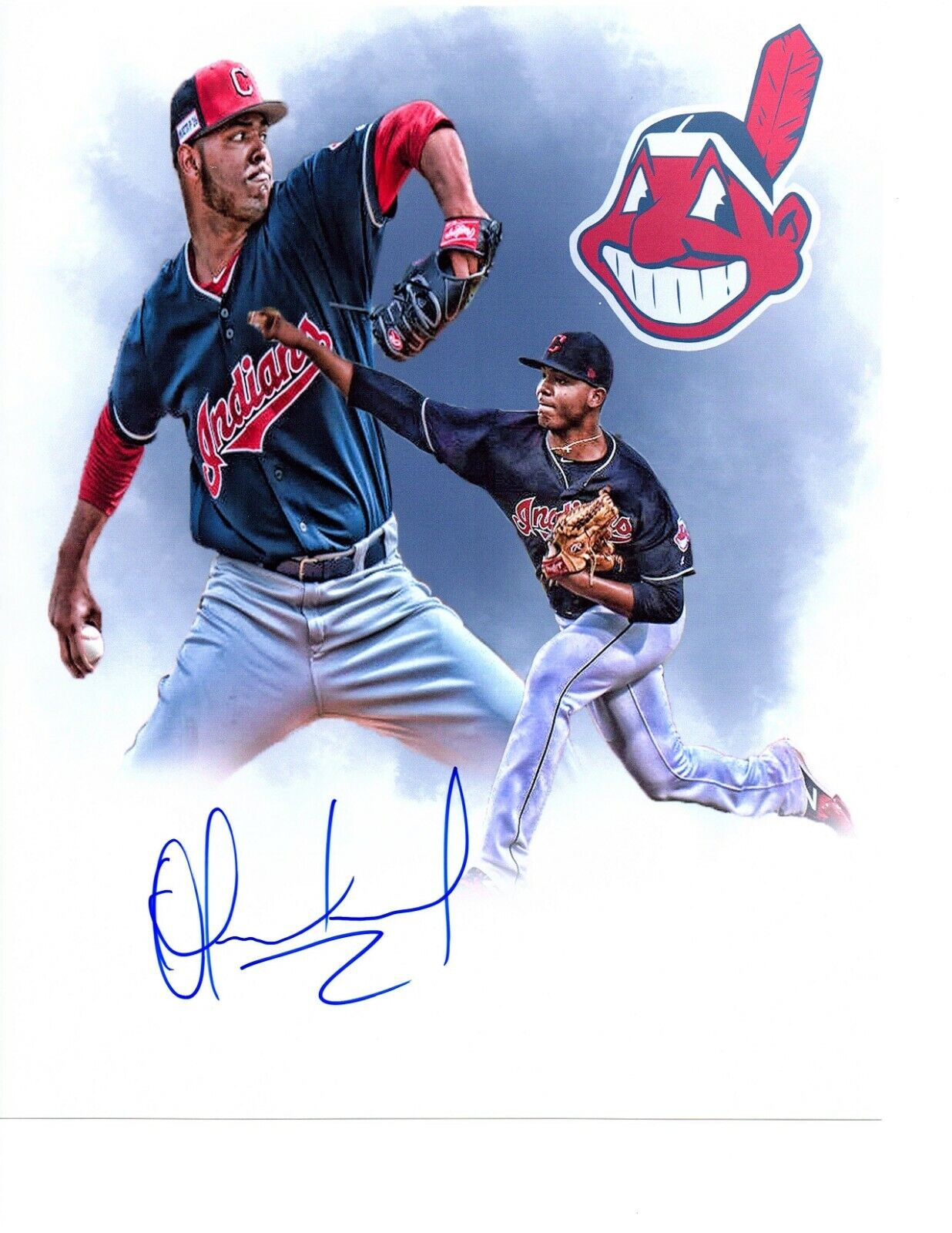 Luis Ovideo signed 8x10 Photo Poster painting autograph Cleveland Indians Prospect baseball