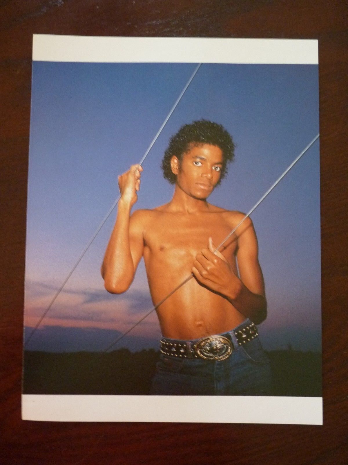 Michael Jackson Single Sided Coffee Table Book Photo Poster painting Page 9x11