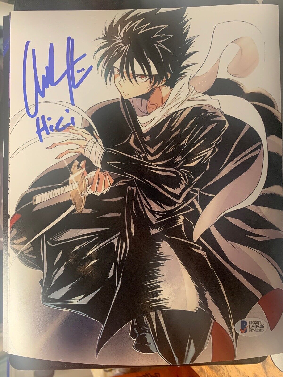 Chuck Huber signed 8x10 Photo Poster painting Hiei Yu Yu Hakusho Anime Voice Actor Beckett YY6