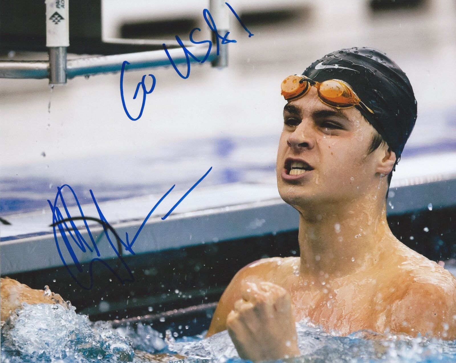 MICHAEL ANDREW Signed Autographed 8x10 Photo Poster painting USA Swimming Swimmer Olympics COA 6