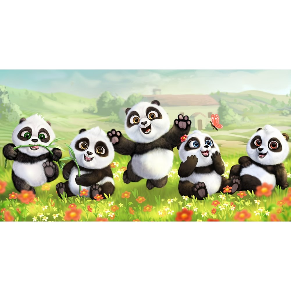 Panda - Full Round - Diamond Painting(60*30cm)