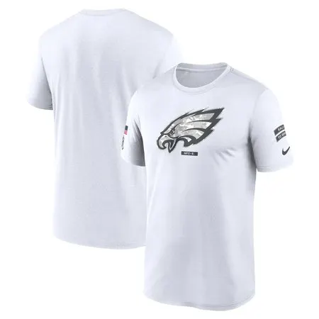Men's Philadelphia Eagles  White 2024 Salute To Service Legend Performance T-Shirt