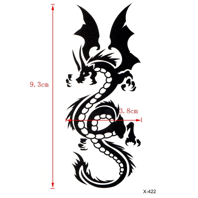 Dragon totem Waterproof Temporary Tattoo Sticker Body Art Sexy Product Water Transfer DIY Body Art Beauty Makeup Tattoo