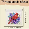Diamond Painting Cardinal and Flower PU Storage Bag Coin Purse