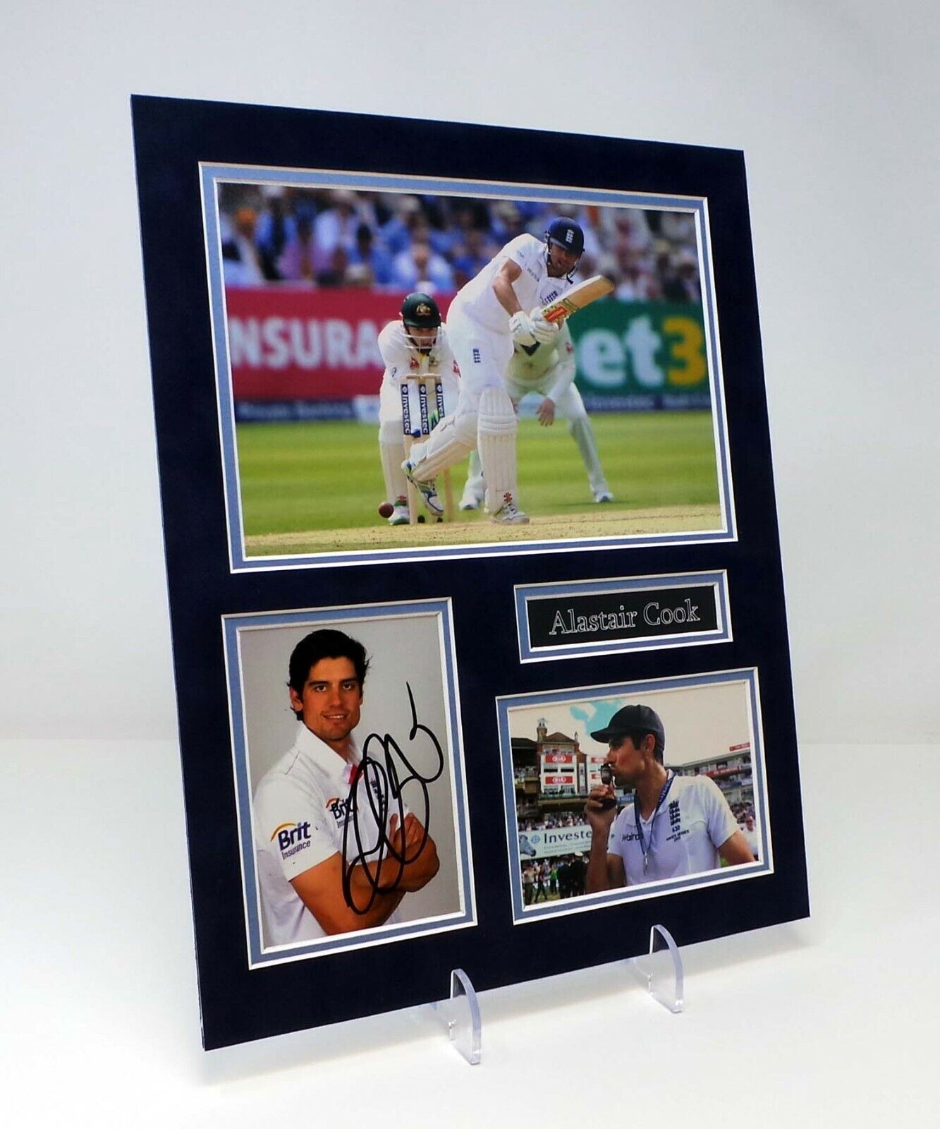 Alastair COOK Signed Mounted Photo Poster painting Display AFTAL RD COA England Cricket Ashes