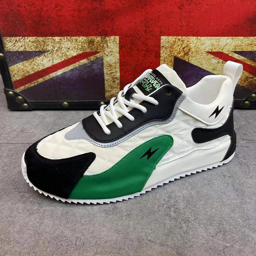 Men's New Trendy Lace Up Round Toe Sports Casual Shoes