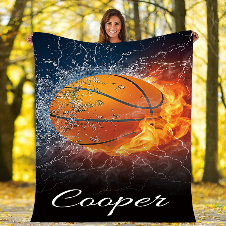 Kustomball Basketball Blanket{Custom Name Blankets, Personalized Name ...