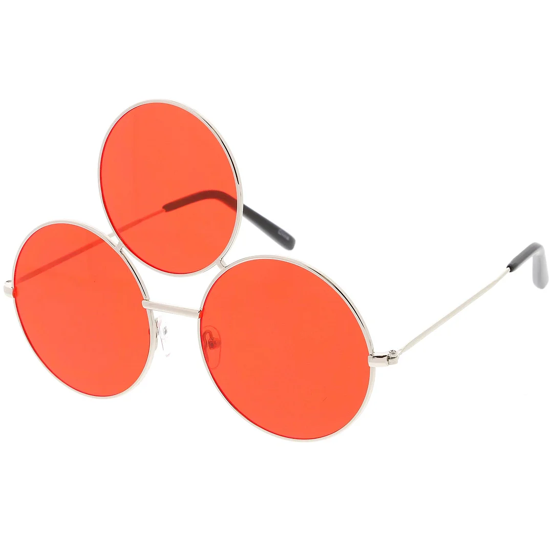 Oversize Circle Third Eye glasses Slim Arms 56mm