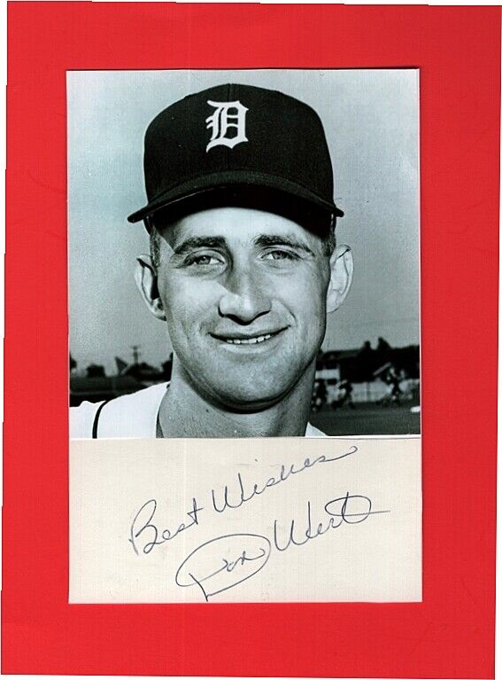 DON WERT-DETROIT TIGERS AUTOGRAPHED CUT W/ GLOSSY Photo Poster painting