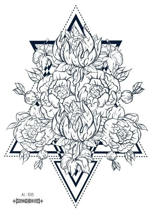 38 Kinds Adult Chest Back Tattoo Rose Flowers Mandala Totem Waterproof Temporary Body Art Sticker Disposable tatouage temporaire