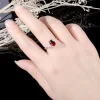  2 CT Natural Garnet Oval Engagement Ring 