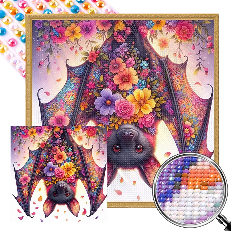 Bat - Full Round(Partial AB Drill) - Diamond Painting(35*35cm)