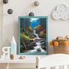 Diamond Painting-DIY Full Round Drill Forest Waterfalls（40*50CM)
