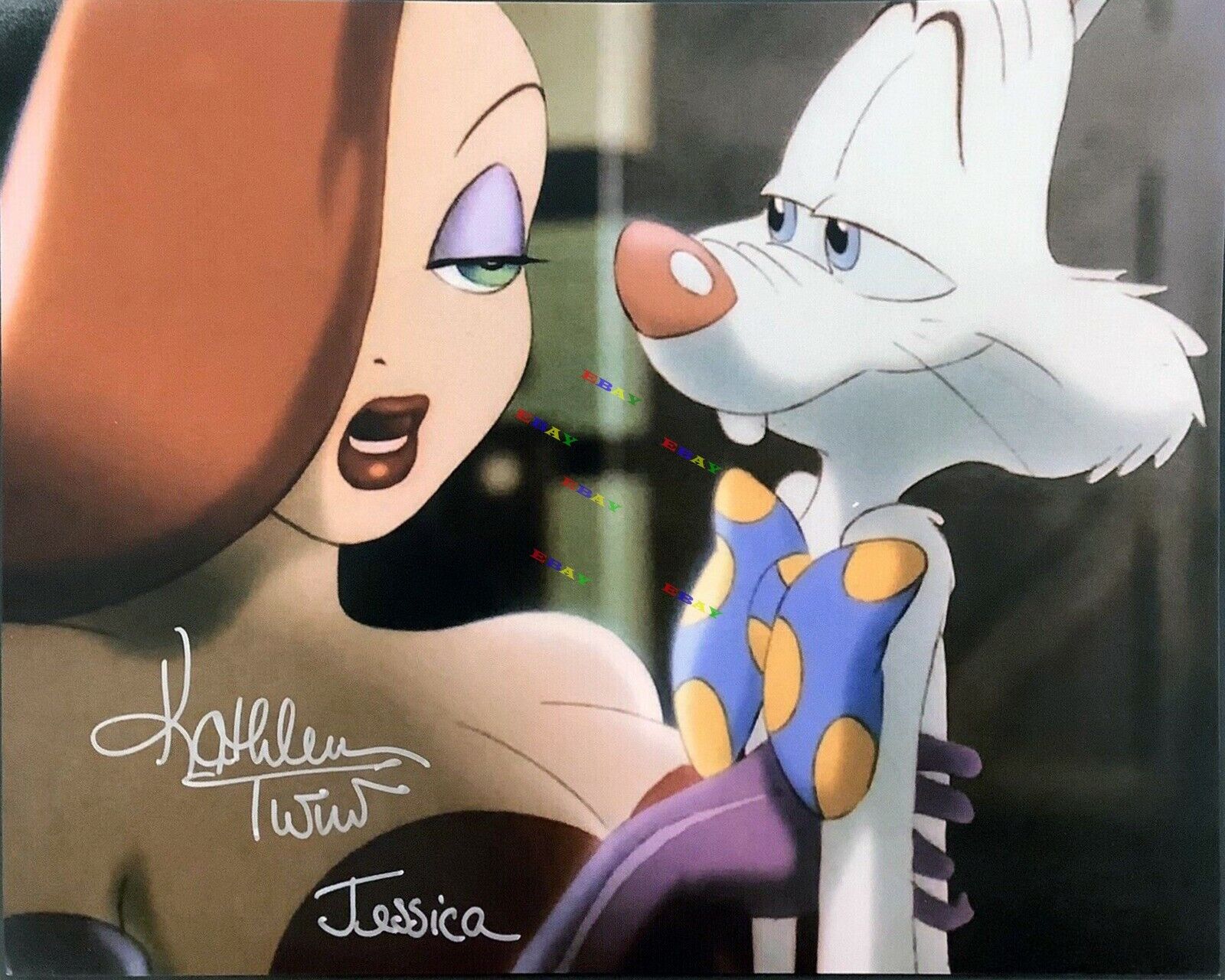 Kathleen Turner Jessica Rabbit Autographed Signed 8x10 Photo Poster painting Rep