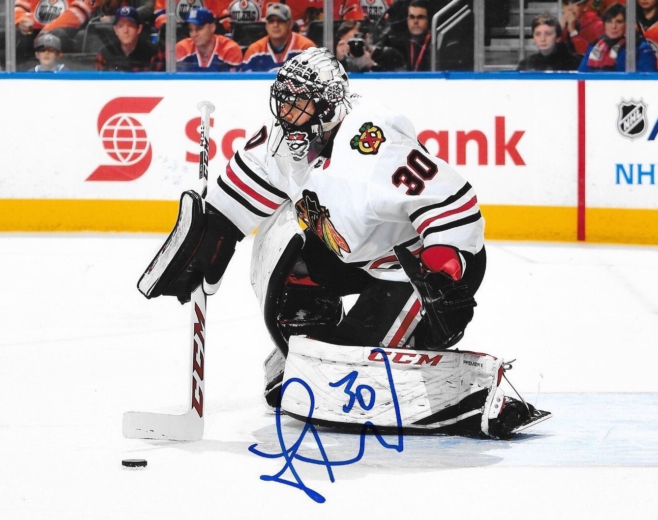 Jeff Glass signed Chicago Blackhawks 8x10 Photo Poster painting autographed Hawks 2