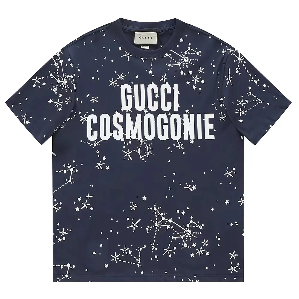 Navy Blue Starry Night T-Shirt Front