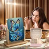 (US Local)DIY Butterfly Diamond Painting Kit Rotatable Mirror w Diamond Art Jewelry Box
