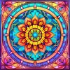 Mandala Glass Painting - 11CT Stamped Cross Stitch 40*40cm/15.75*15.75in(glass painting cross stitch) tapestrymarket