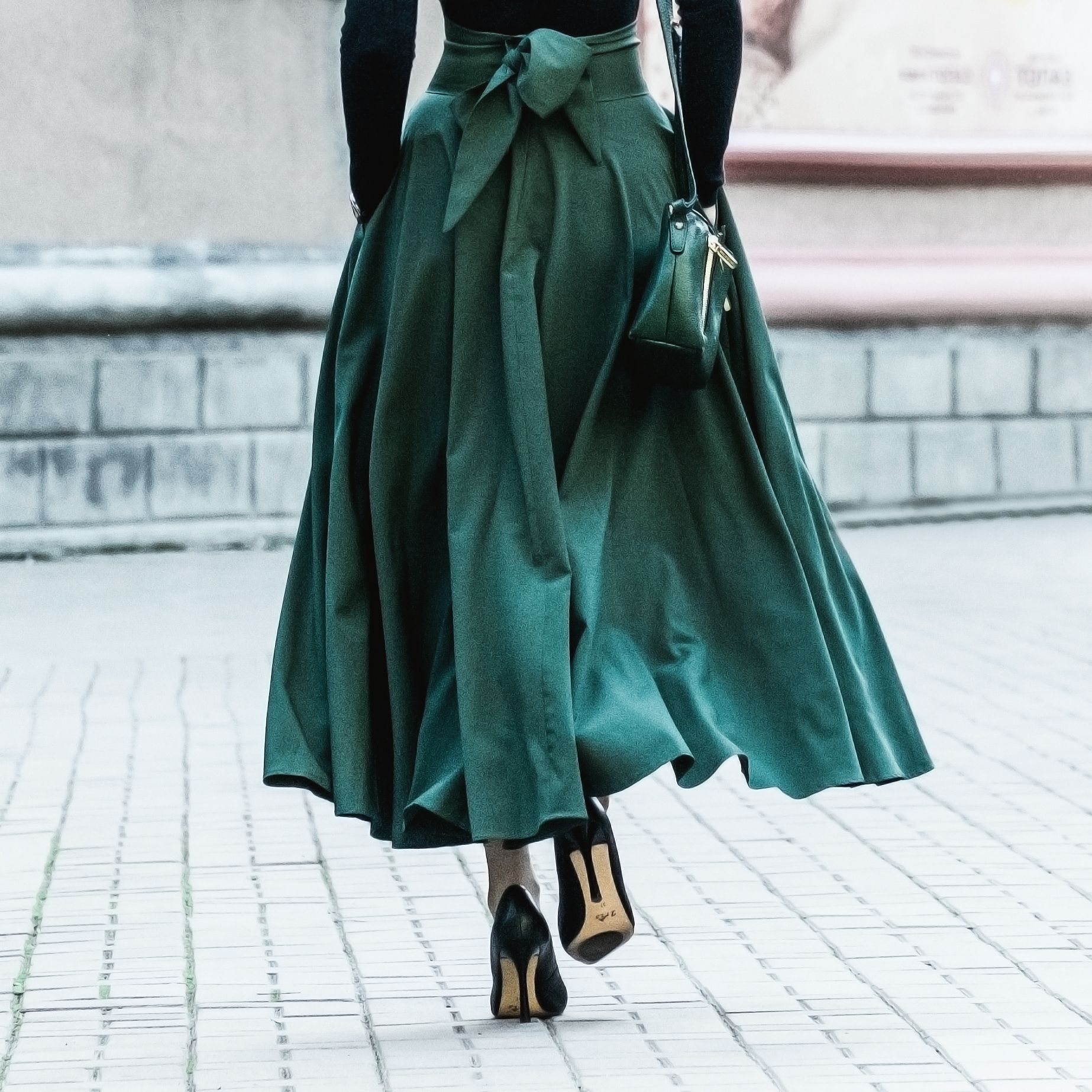 Bowknot Tied Fashion Swing Skirt wearshes