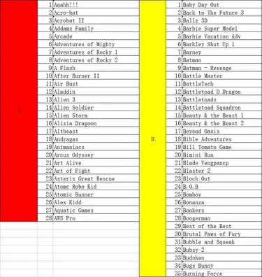 16 Bit Game Cartridge - 480 IN 1 Classic Collection Genesis/MEGA DRIVE Remix Mulit Cart Game Card - Region Free
