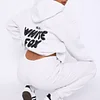 Fashion Sports LOGO Long Sleeve Pullover Hooded Sweatshirt Two Piece Set by Inlyline